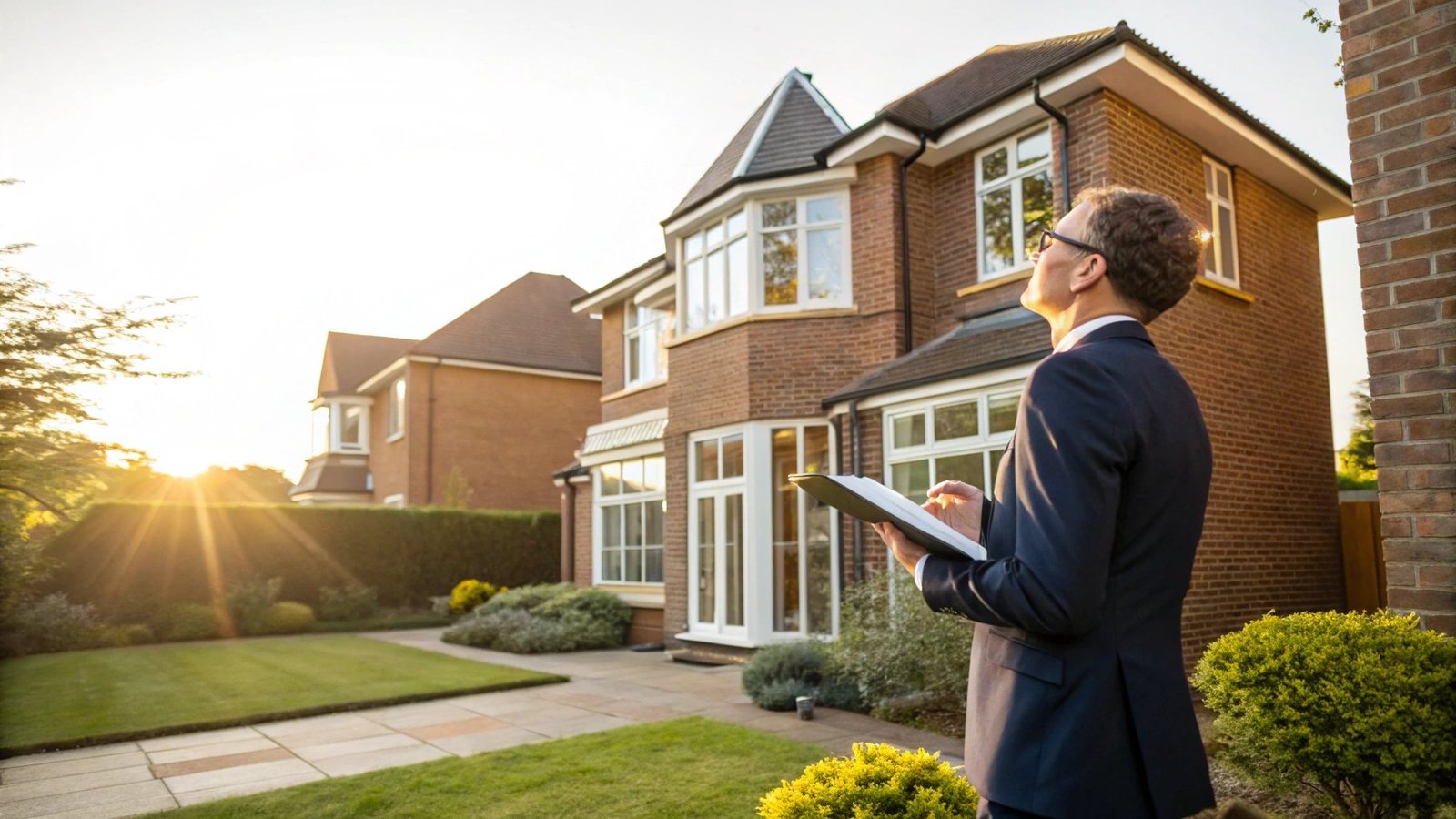 Professional RICS surveyor conducting property inspection